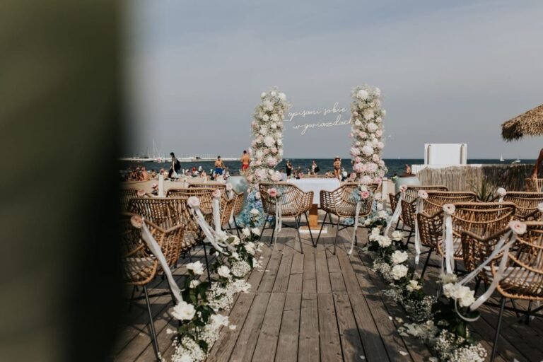 A wedding on the seafront promenade — OIA Decorations